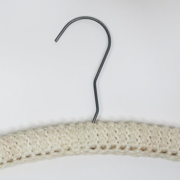 Vintage 60s Blue Crochet "Non Slip" Decorative Clothes Hangers - Picture 4 of 8